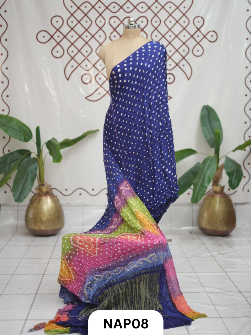 Multi Pallu Bandhani Saree