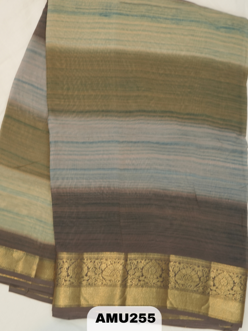 BANARAS RUSSIAN SILK SAREE WITH PRINTED