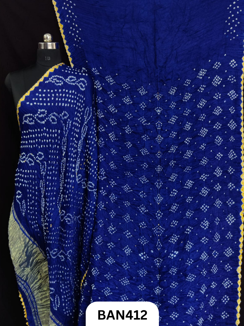 Semi Gaji Silk Tissue Pallu 9/16 Dani Saree With Edging