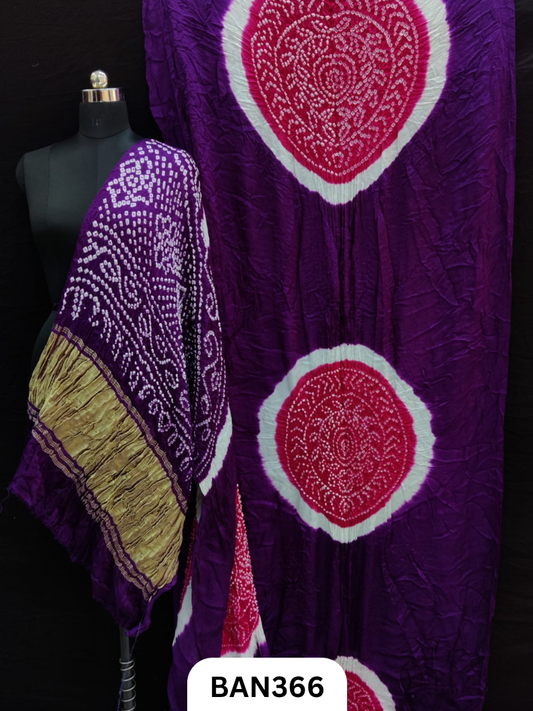 Semi Gaji Silk Tissue Pallu 4 Gul with 3D Dyeing Saree