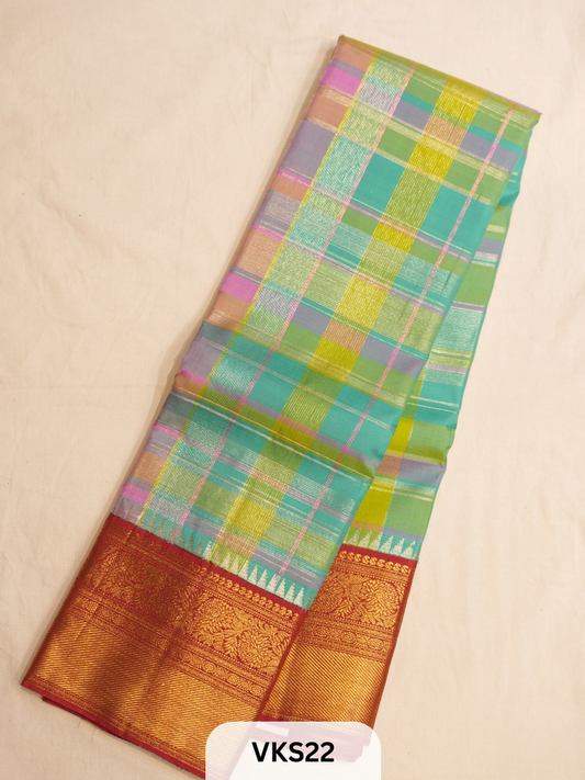 KANCHIPURAM KATTAM SAREE