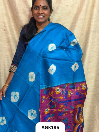 Gaachi by Nethi Tassar – Hand Block & Screen Print Saree with Blouse Piece