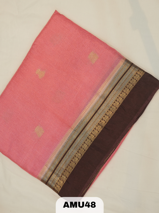 BANARAS TUSSAR KHADI SILK SAREE WITH BORDER