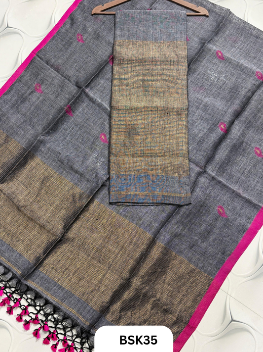 Pure Linen  Handloom Salwar  Top 2.7 mtr  Duppata 2.5 mtr