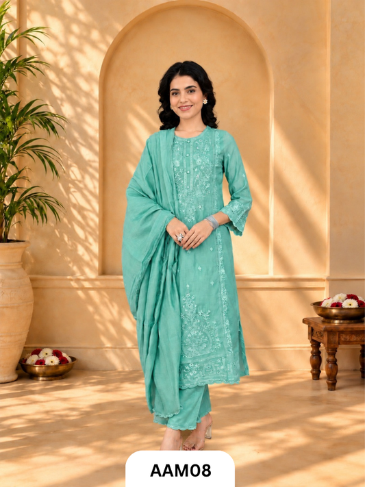 Premium Mul Chanderi Salwar Suit