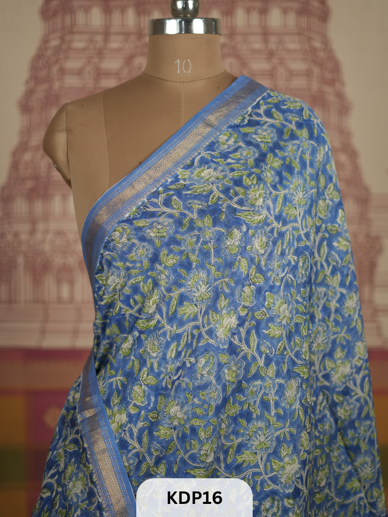 Maheshwari Sanganer Hanblock Print Saree