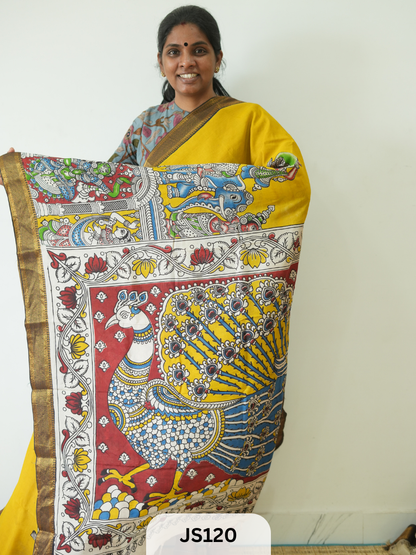 PURE CHENNURI SILK WITH MANGALAGIRI NIZAM BORDER