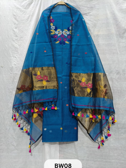 MUSLIN JAMDHANI PAITHANI TOP & DUPATTA | HANDLOOM