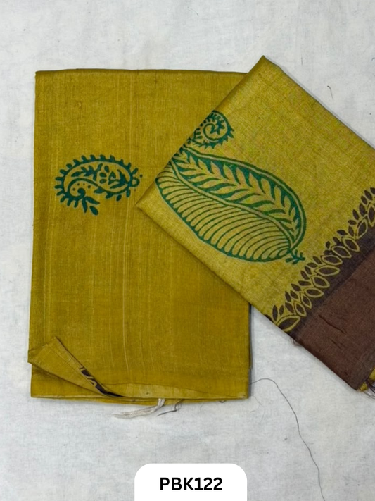 Pure Tussar Silk Salwar 2pc Top 2.5 + Duppatta 2.5  44 width