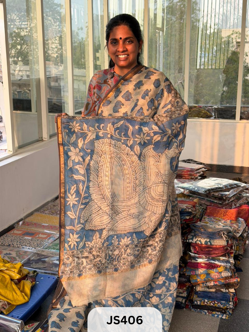 PREMIUM PURE KOTA KALAMKARI SAREE