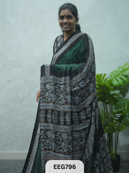 MODAL AJRAKH BANDHEJ SAREE