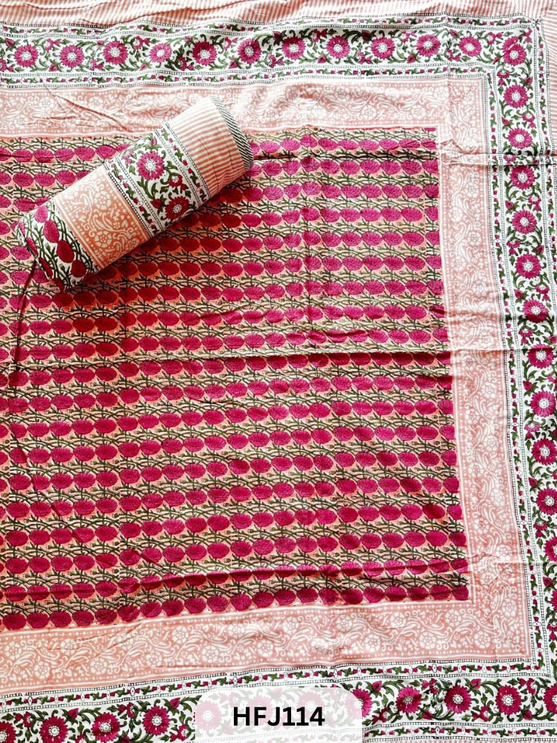 Premium Jaipuri Hand Block Print Reversable AC Dohar 3layer 60×90