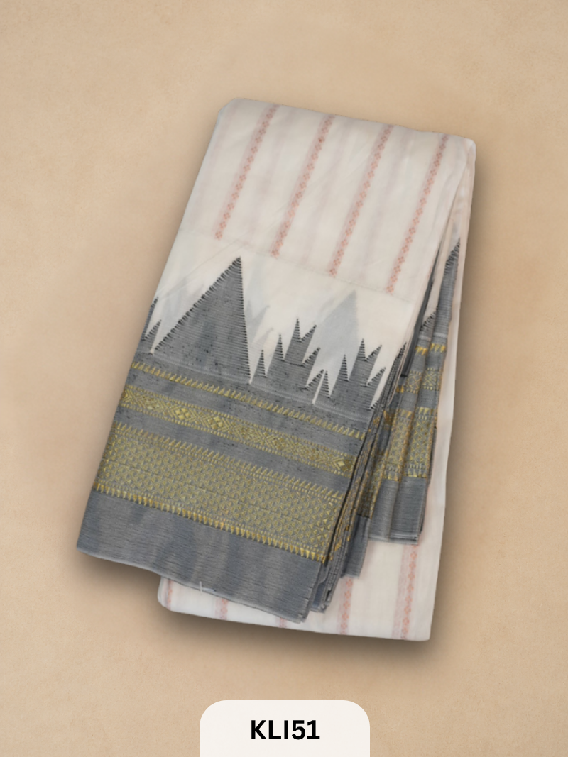ILKAL TOPI BORDER HANDLOOM SAREE