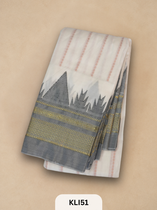 ILKAL TOPI BORDER HANDLOOM SAREE