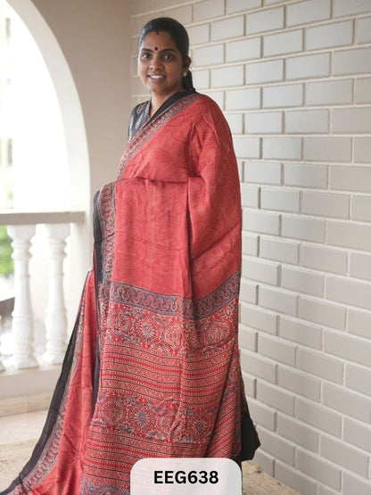 AJRAKH MODAL SAREE - JACKPOT