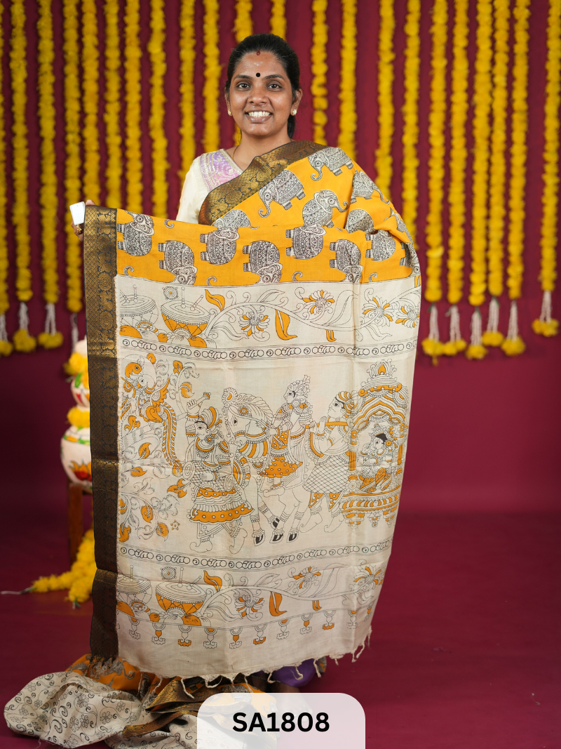 Kalamkari Chennuri Silk saree