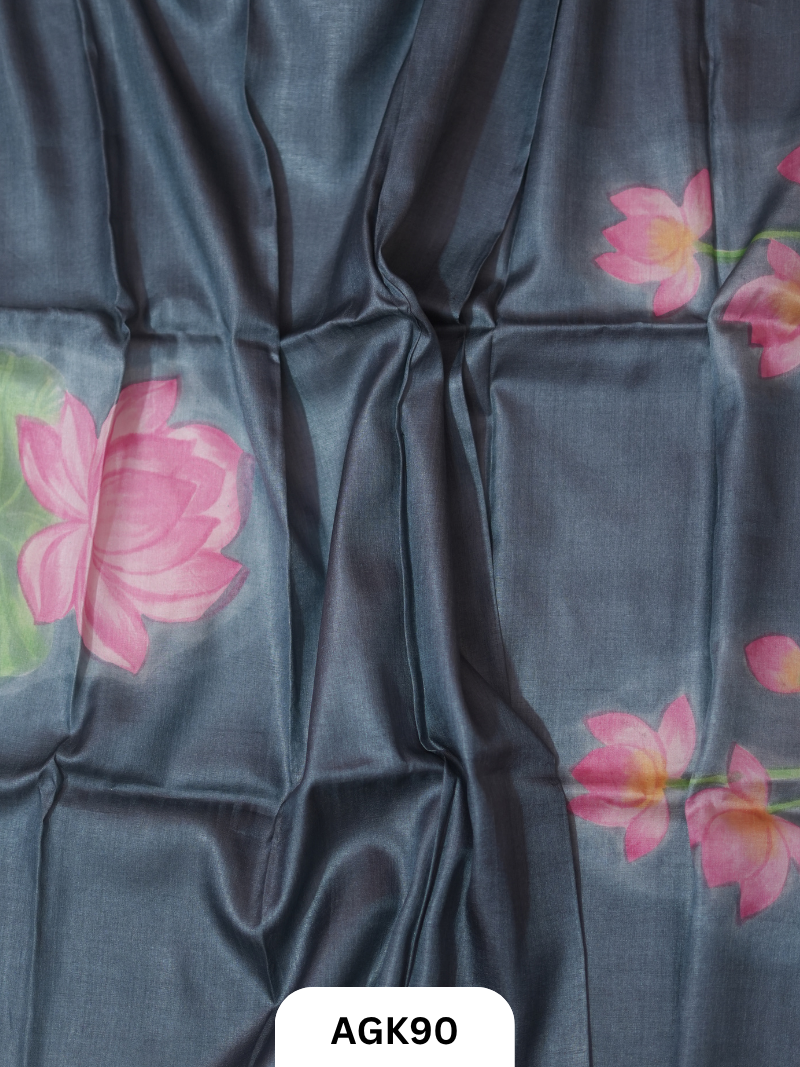 Premium Tussar Blouse Piece with Kalamkari Print – 80 CM