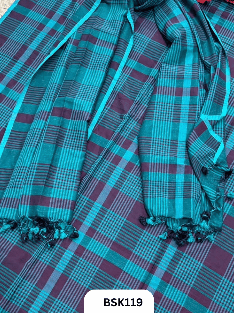 Mul Cotton Checks Top Duppata -2.5Mtr