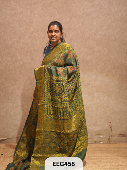 AJRAKH DOLA SILK SAREE