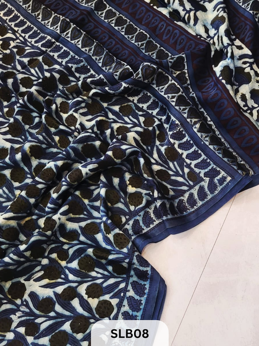 NASPHAL AJRAKH VANASPATHI MODAL HANDBLOCK PRINT SAREE
