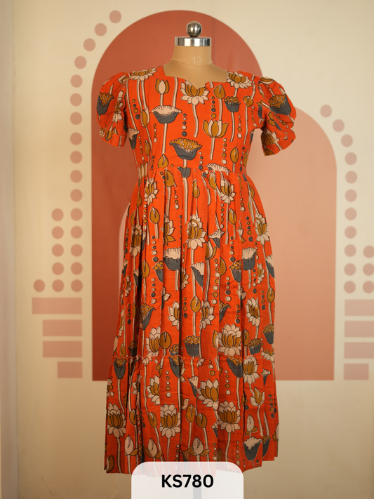 MADNESS-KALAMKARI LONG GOWN - HEIGHT 46 INCH