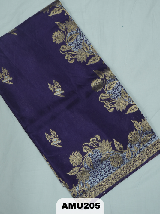 BANARAS RUSSIAN SILK SAREE WITH PRINTED