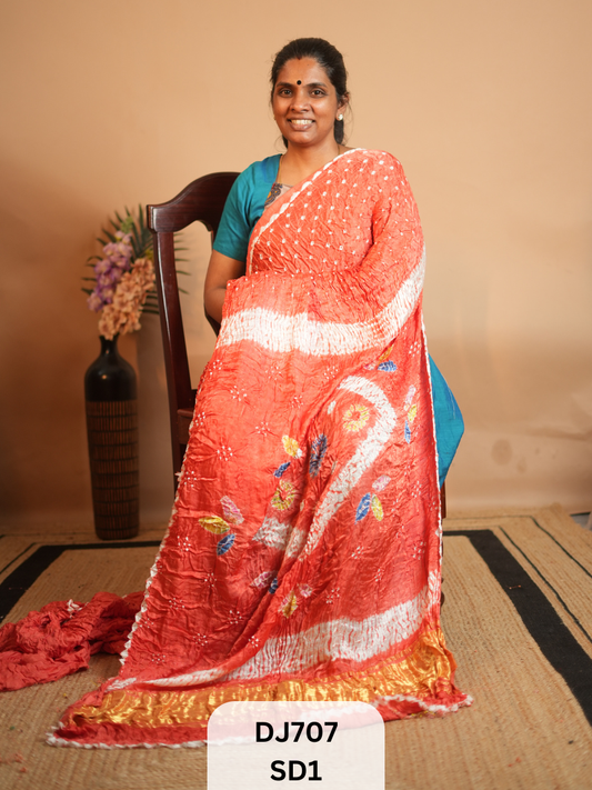 BANDHANI & AJRAKH MODAL SAREES | LAGDI PATTA | SHIBORI