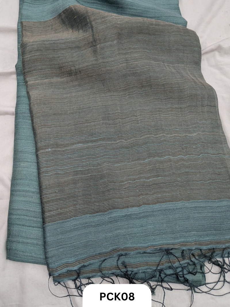 Pure Handloom Matka Plain Saree