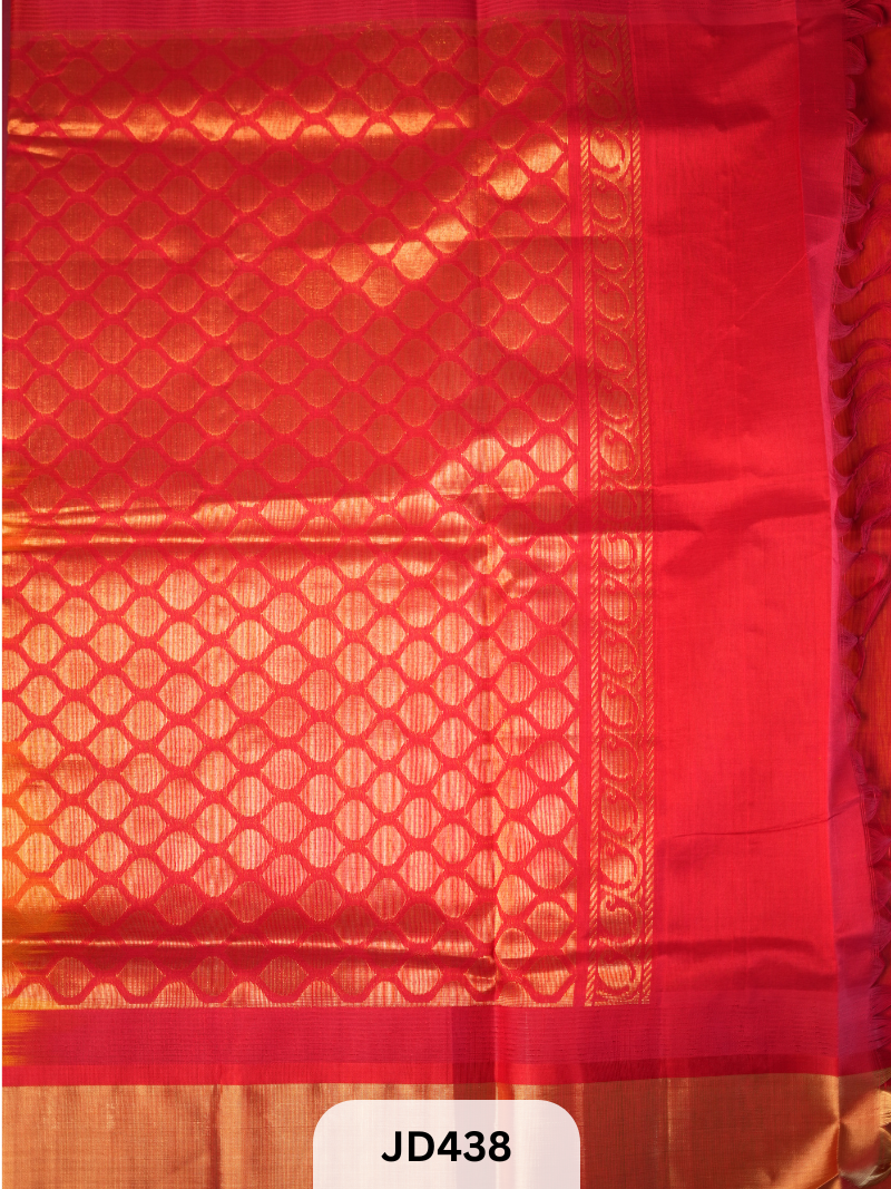 KUPPADAM TEMPLE TISSUE BODY PLAIN SAREE