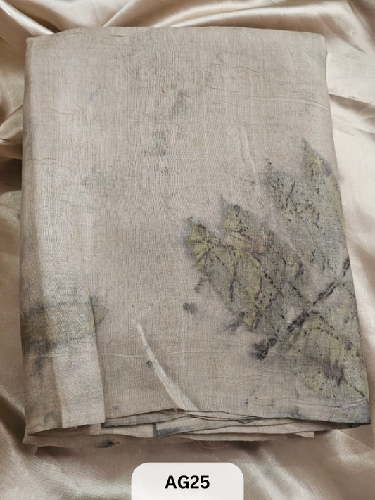 PURE GACHI TUSSAR WITH SILK MARK | ECO - NATURAL PRINT