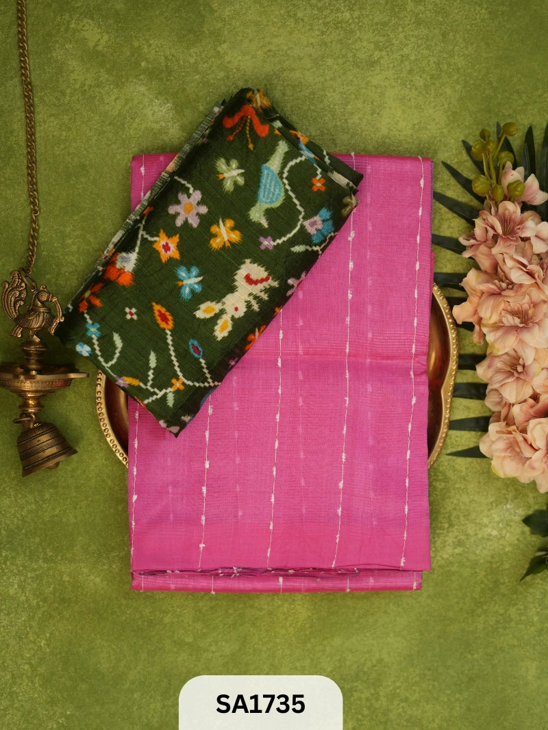 HANDLOOM MANGALAGIRI JUTE SILK + RAW SILK BLOUSE
