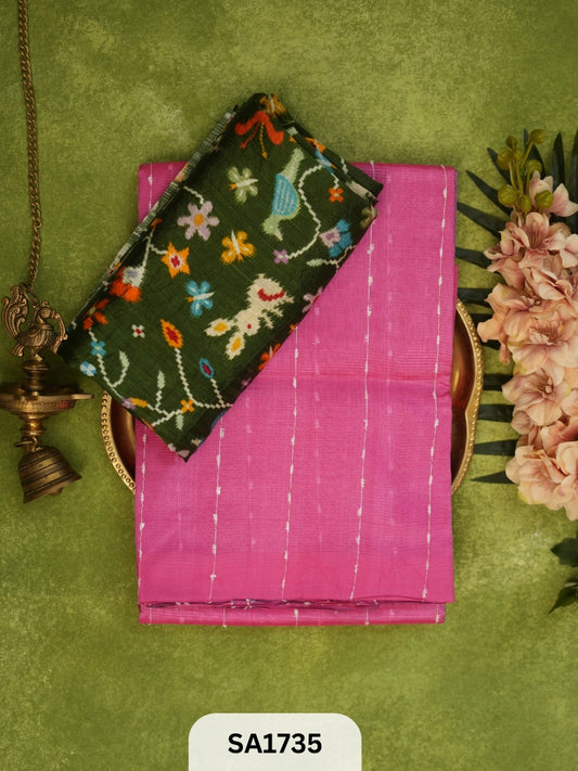 HANDLOOM MANGALAGIRI JUTE SILK + RAW SILK BLOUSE