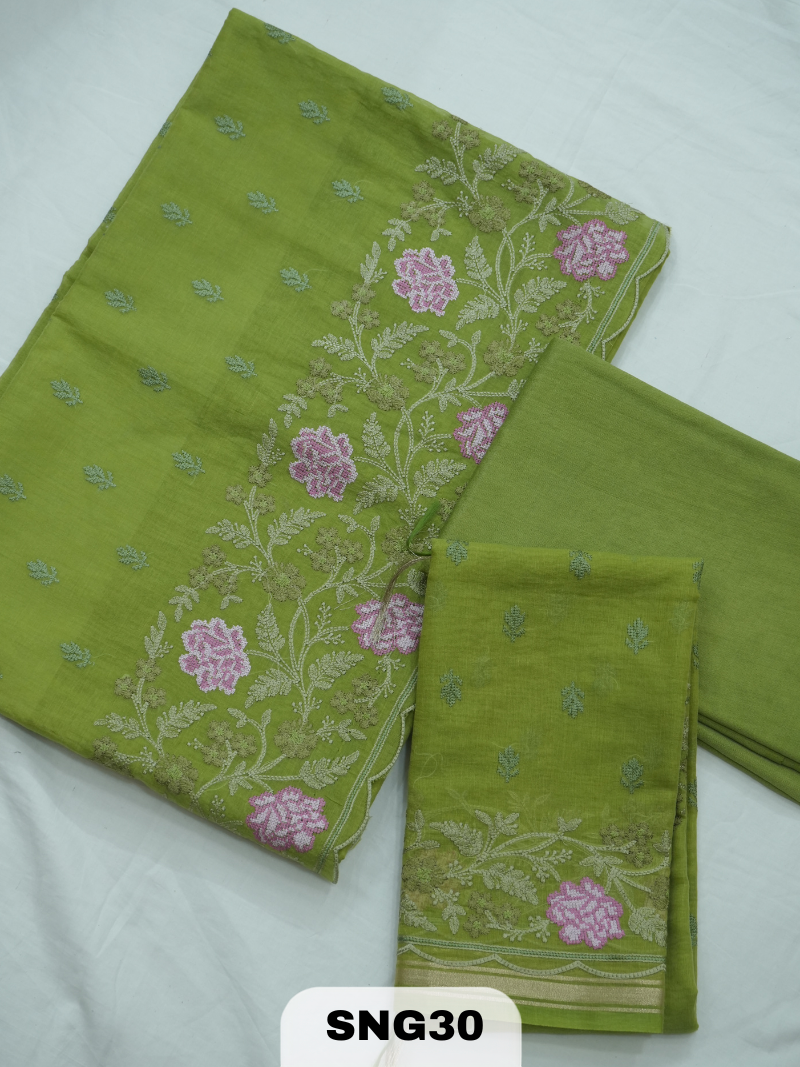Banarasi mulchanderi 3 Pcs Salwar Suit
