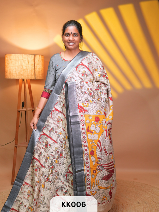 Kalamkari Chennuri Silk saree Ravi Sun Kalamkari