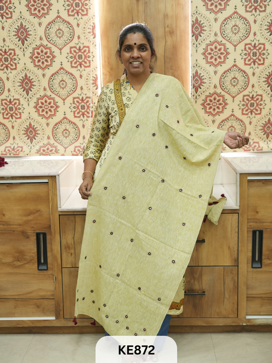 KALA COTTON MIRROR WORK STOLE