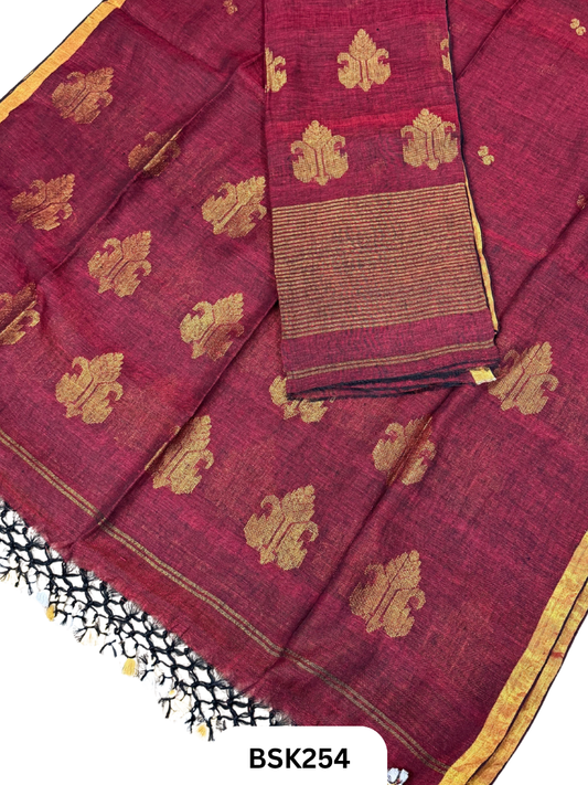 Pure Jayashree Linen By Linen - Top 2.6 Duppatta 2.7