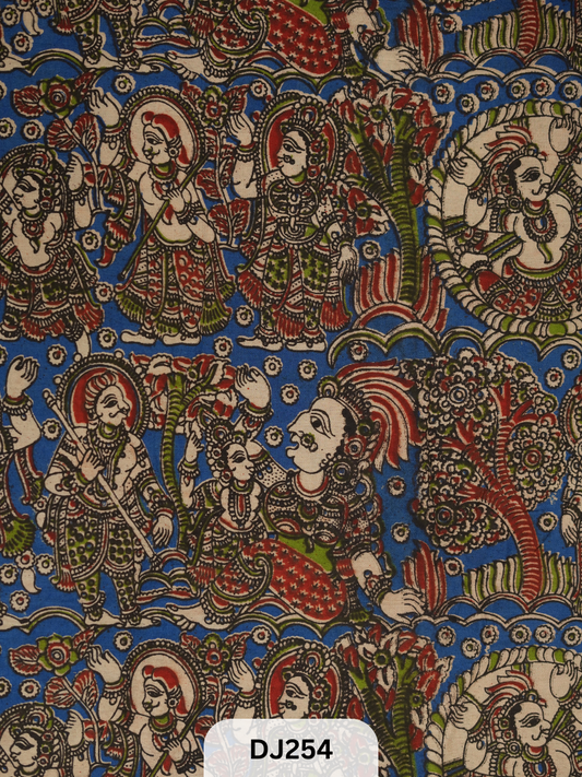 Kalamkari Hand printed - Fabric -1mtr