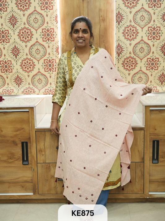 KALA COTTON MIRROR WORK STOLE