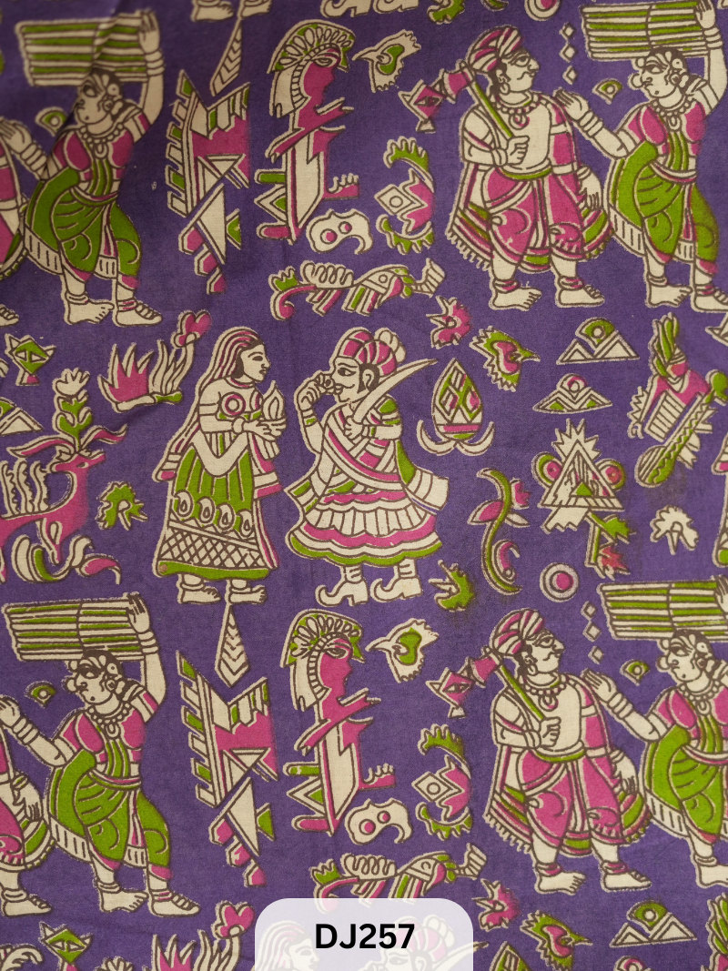 Kalamkari Hand printed - Fabric -1mtr