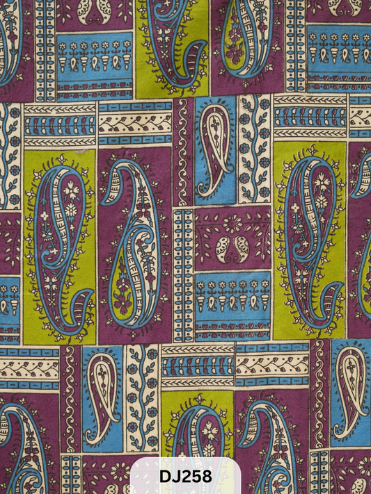 Kalamkari Hand printed - Fabric -1mtr