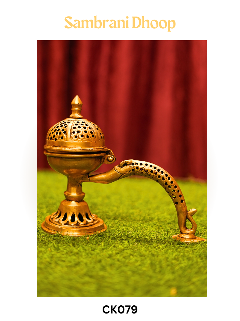 Brass Loban Burner - Sambrani Dhoop