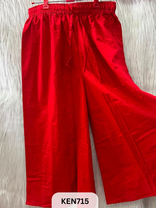 COTTON PLAIN PALAZZO PANT FREESIZE (22-40INCH)