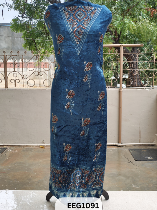 VELVET AJRAKH PRINTED TOP-2.4 MTR