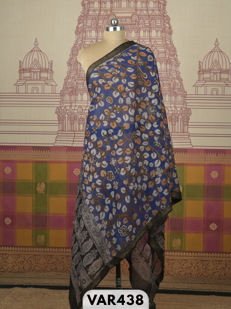 kalamkari cotton border duppatta + shipping