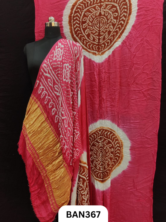 Semi Gaji Silk Tissue Pallu 4 Gul with 3D Dyeing Saree