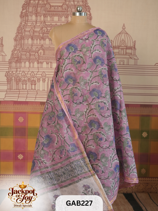 HANDBLOCK PRINT KOTA DORIA SAREE