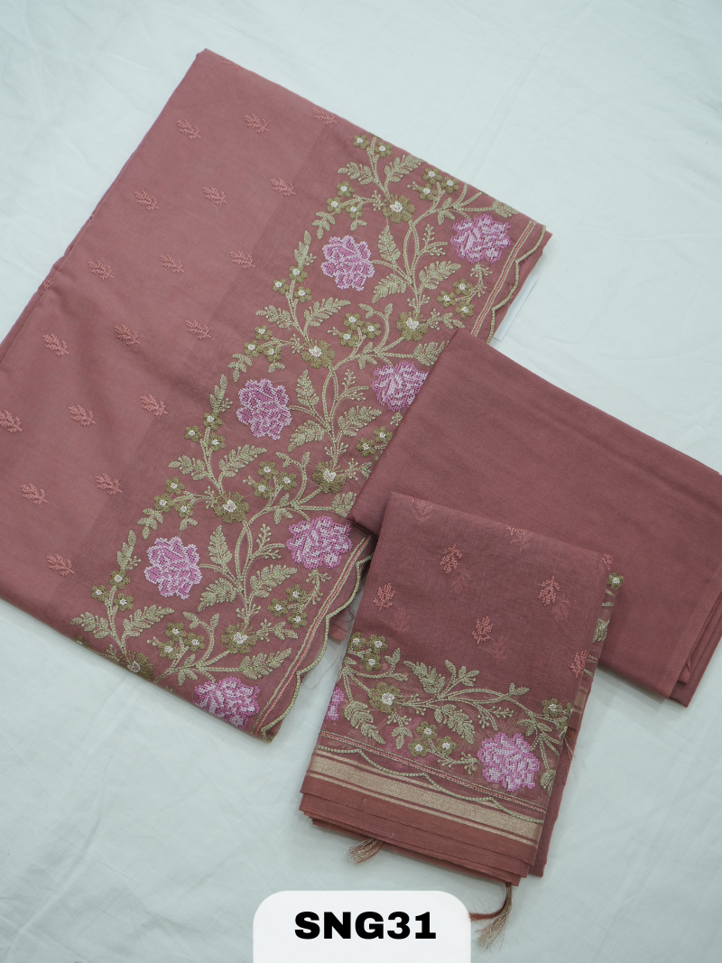 Banarasi mulchanderi 3 Pcs Salwar Suit