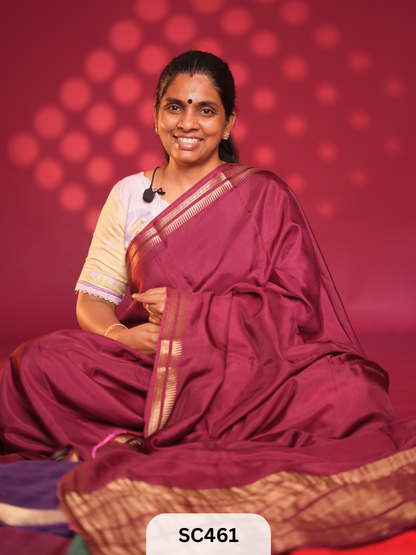 SEMI MYSORE CREPE SAREE