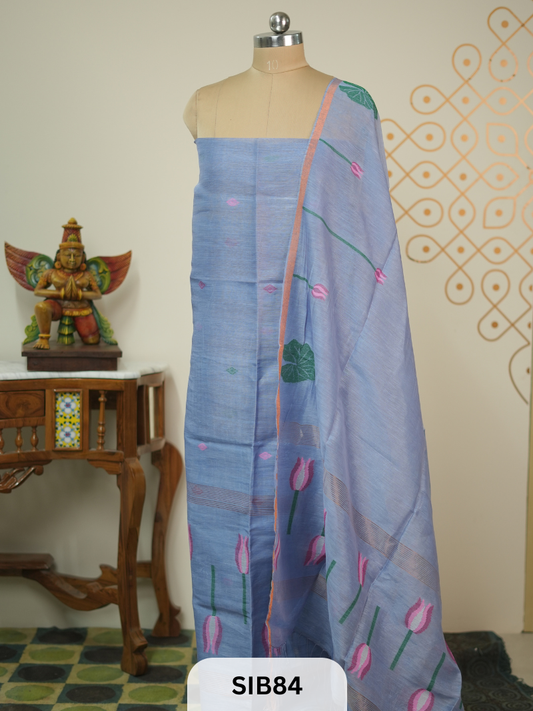 HANDLOOM LINEN JAMDHANI SALWAR | 2 PCS SUIT