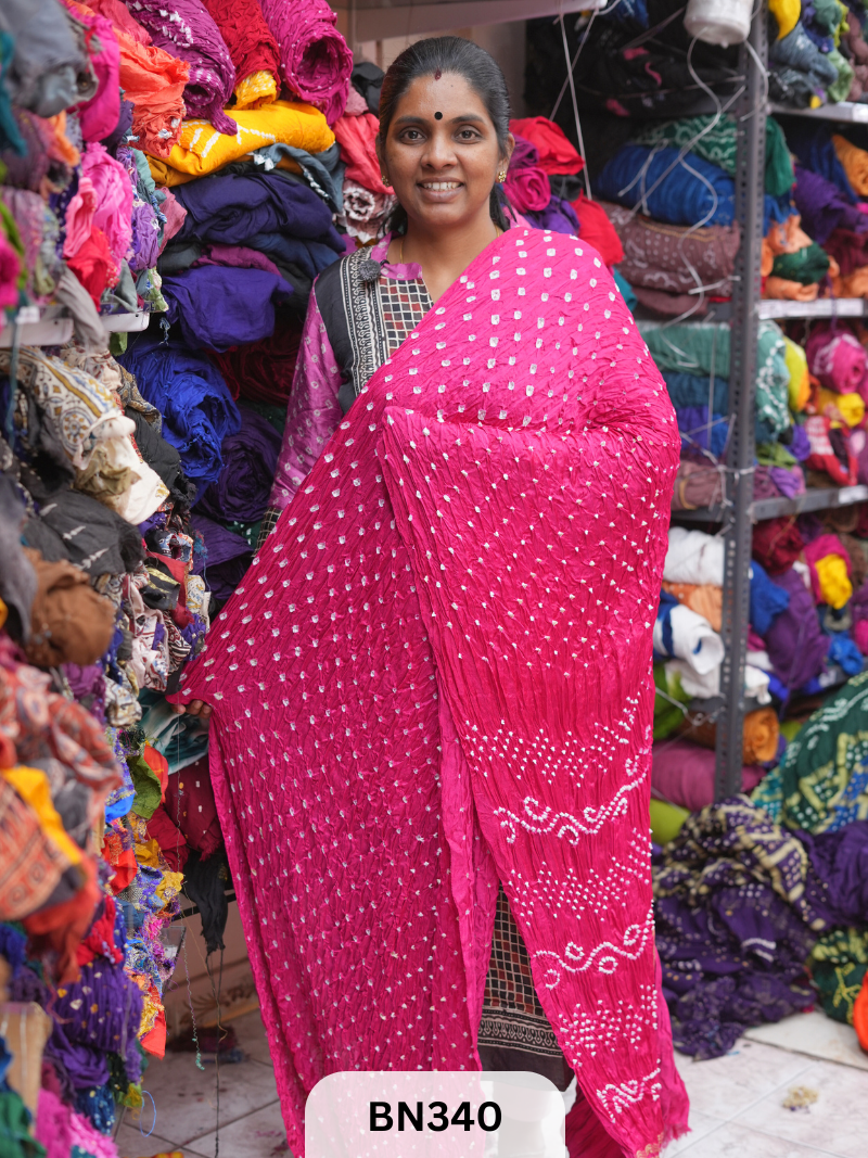 PLAIN MODAL GAJI HAND BANDHEJ - BEST BUY*